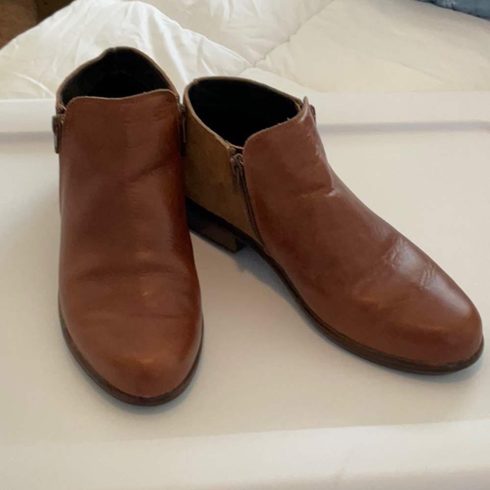 Naot Two-Tone Leather Ankle Boots - Picture 7 of 8